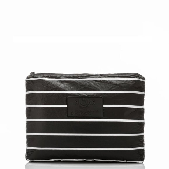 ALOHA Collection Handbags - ALOHA Collection Mid Pouch Bag Black Pinstripe New NWT
